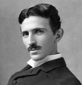 Nikolai Tesla in 1895. Public domain, from Wikimedia Commons.